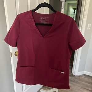 Maroon Figs Scrub Top